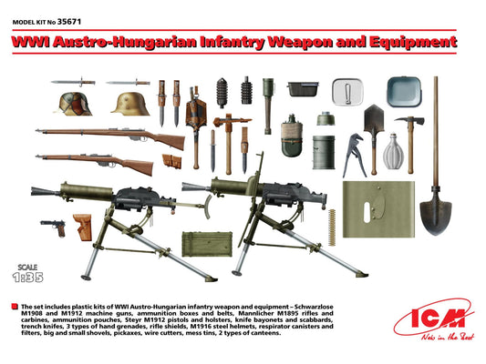 010 - ICM - 35671 - Austro-Hungarian Infantry Weapons and Equipment - primary image