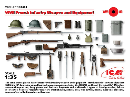 010 - ICM - 35681 - French Infantry Weapons and Equipment - primary image