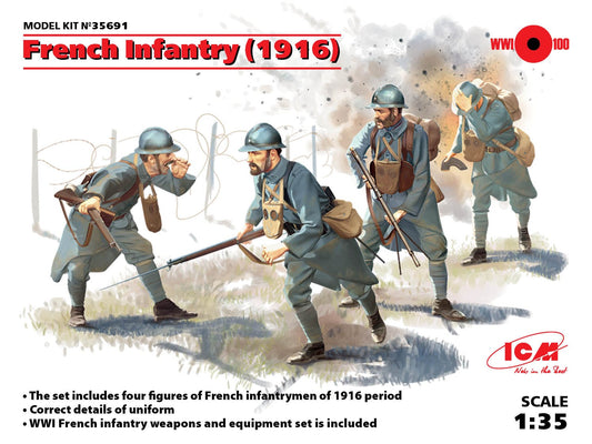 010 - ICM - 35691 - French Infantry (1916) - primary image