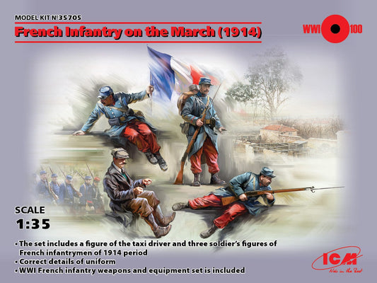 010 - ICM - 35705 - French Infantry on the March (1914) - primary image