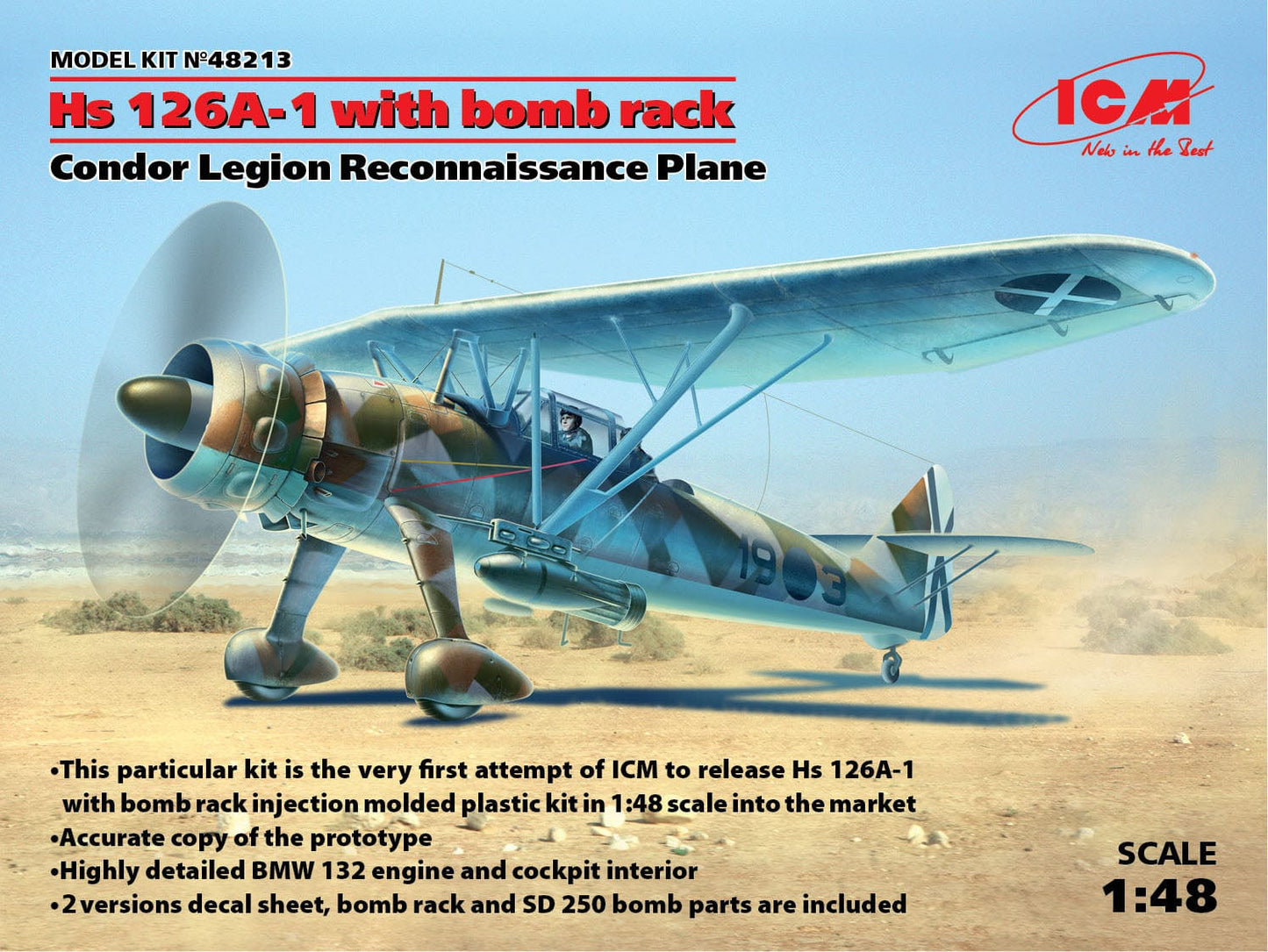 010 - ICM - 48213 - Henschel Hs 126 A-1 - primary image