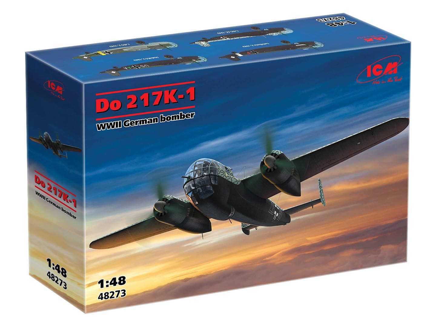 100 - ICM - 48273 - Dornier Do 217 K-1 - box front left angle