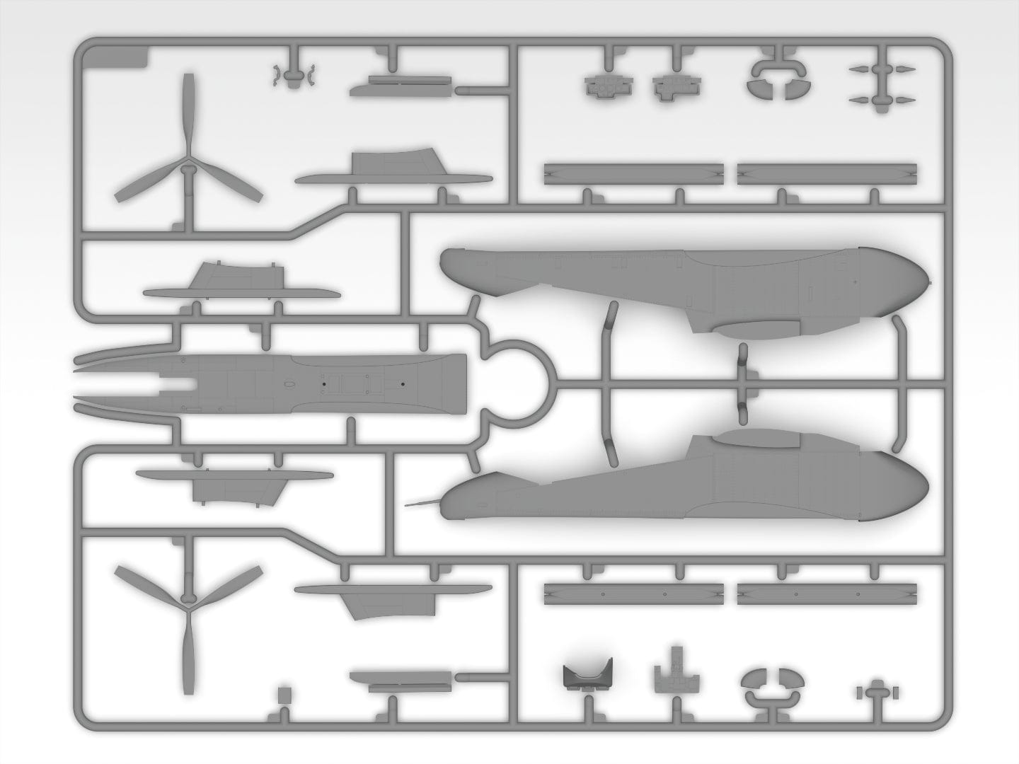 200 - ICM - 48306 - North American Rockwell YOV-10D NOGS Bronco - sprue