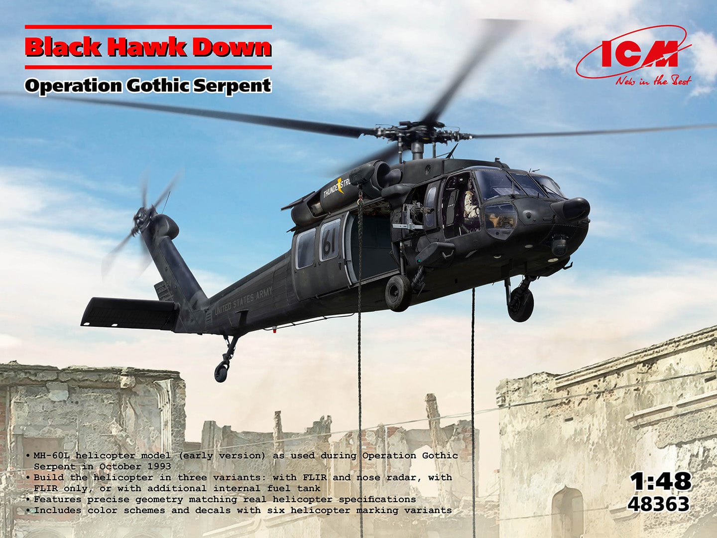 010 - ICM - 48363 - Sikorsky MH-60L Black Hawk ‘Operation Gothic Serpent’ - primary image