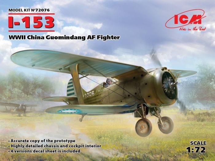 010 - ICM - 72076 - Polikarpov I-153 Chaika - primary image