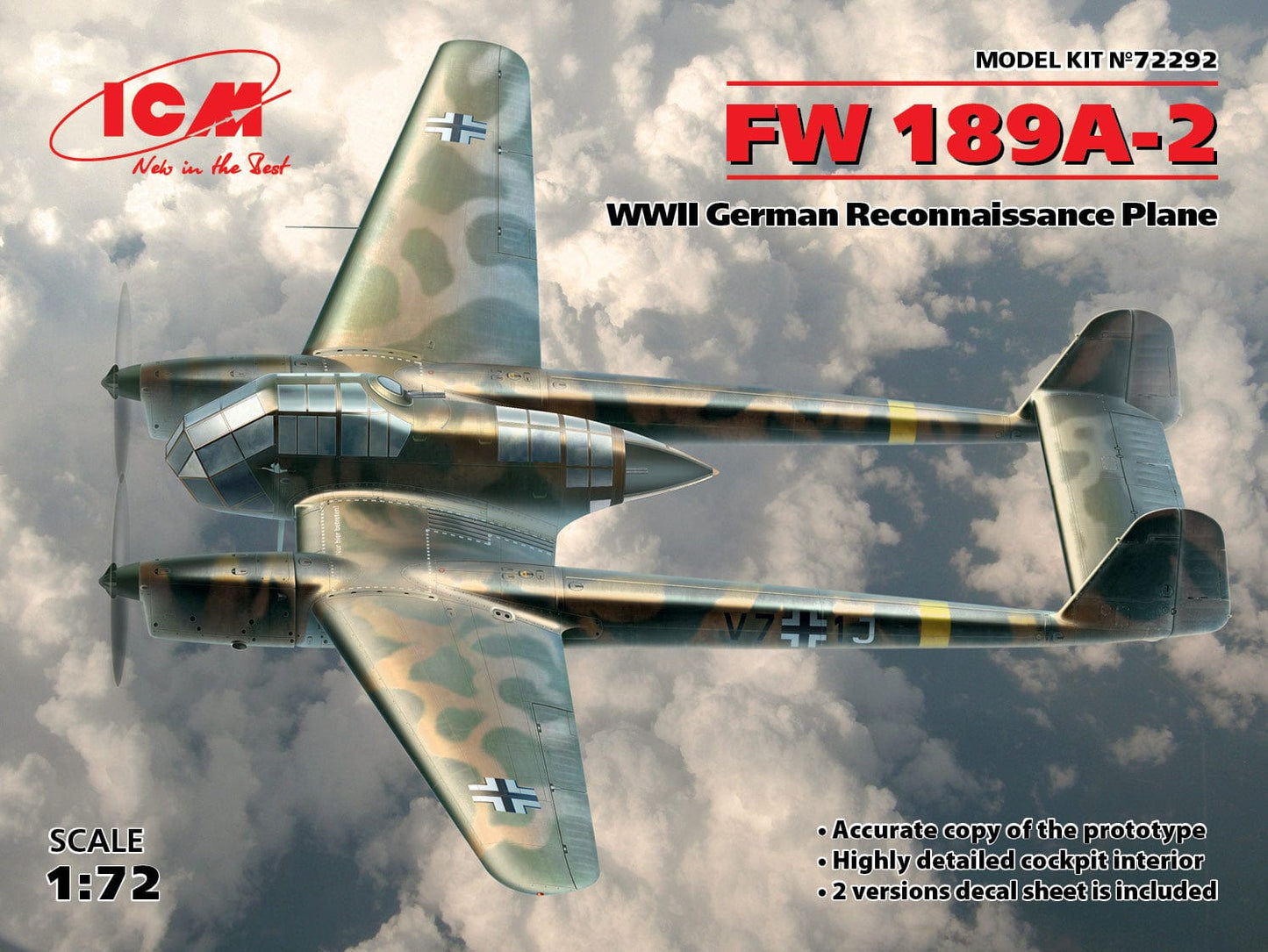 010 - ICM - 72292 - Focke-Wulf Fw 189 A-2 Uhu - primary image
