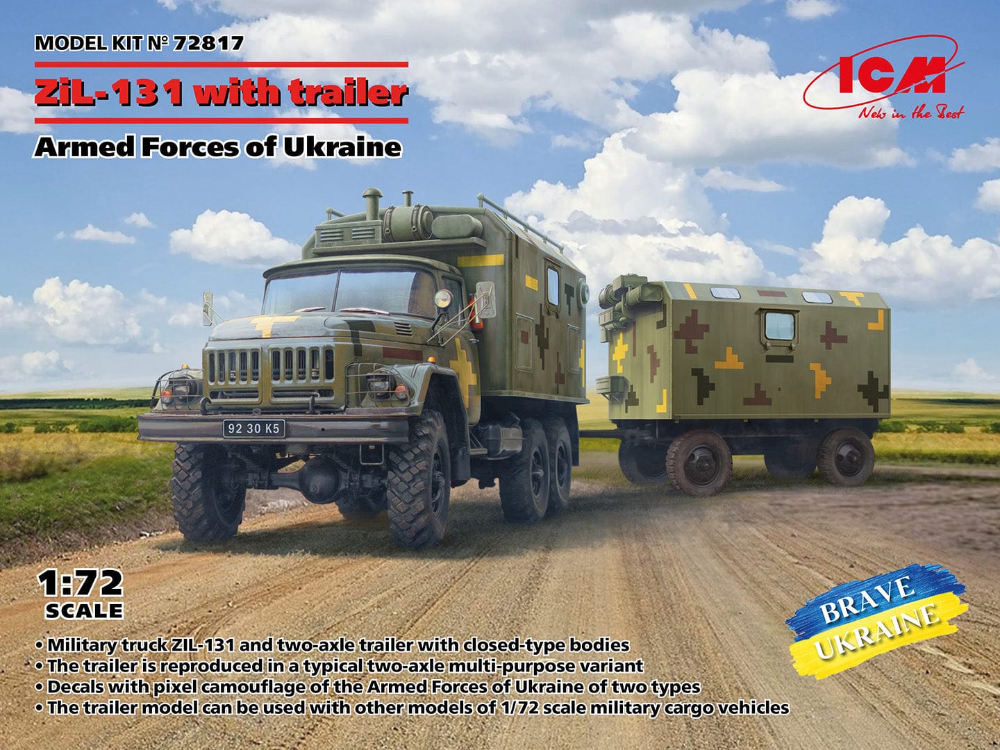 010 - ICM - 72817 - ZiL-131N with Trailer - primary image