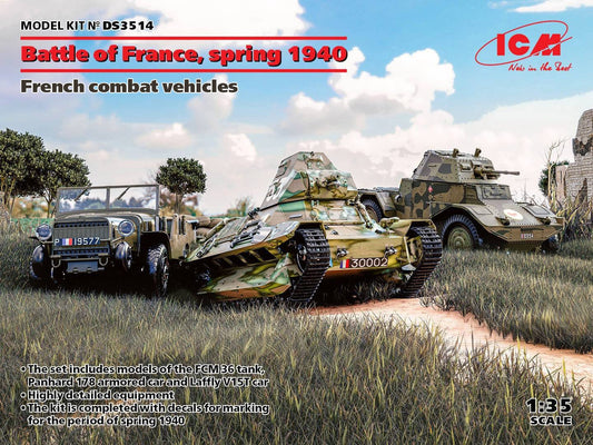 010 - ICM - DS3514 - French Combat Vehicles (1940) - primary image