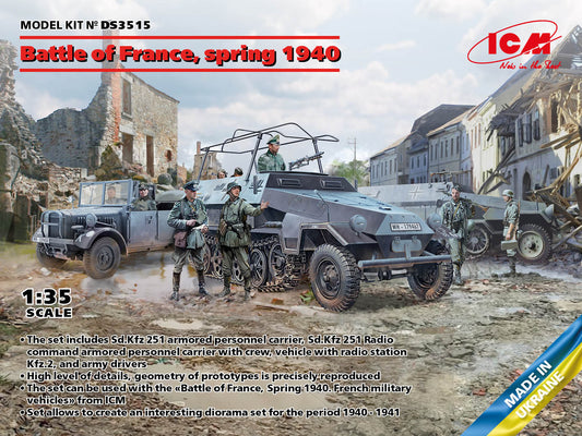 010 - ICM - DS3515 - German Combat Vehicles (1940) - primary image