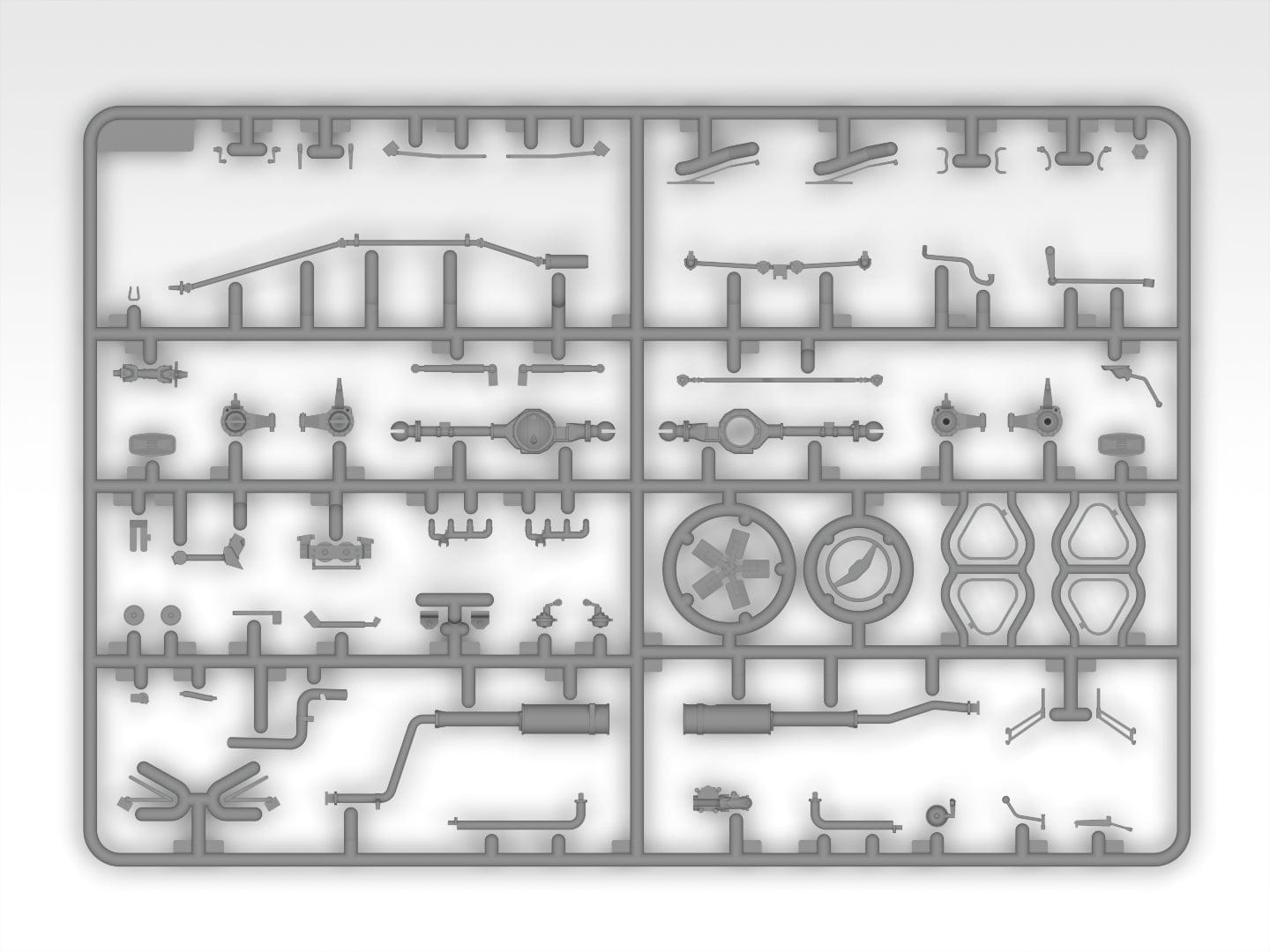 202 - ICM - DS3527 - Fire Trucks of Ukraine - sprue