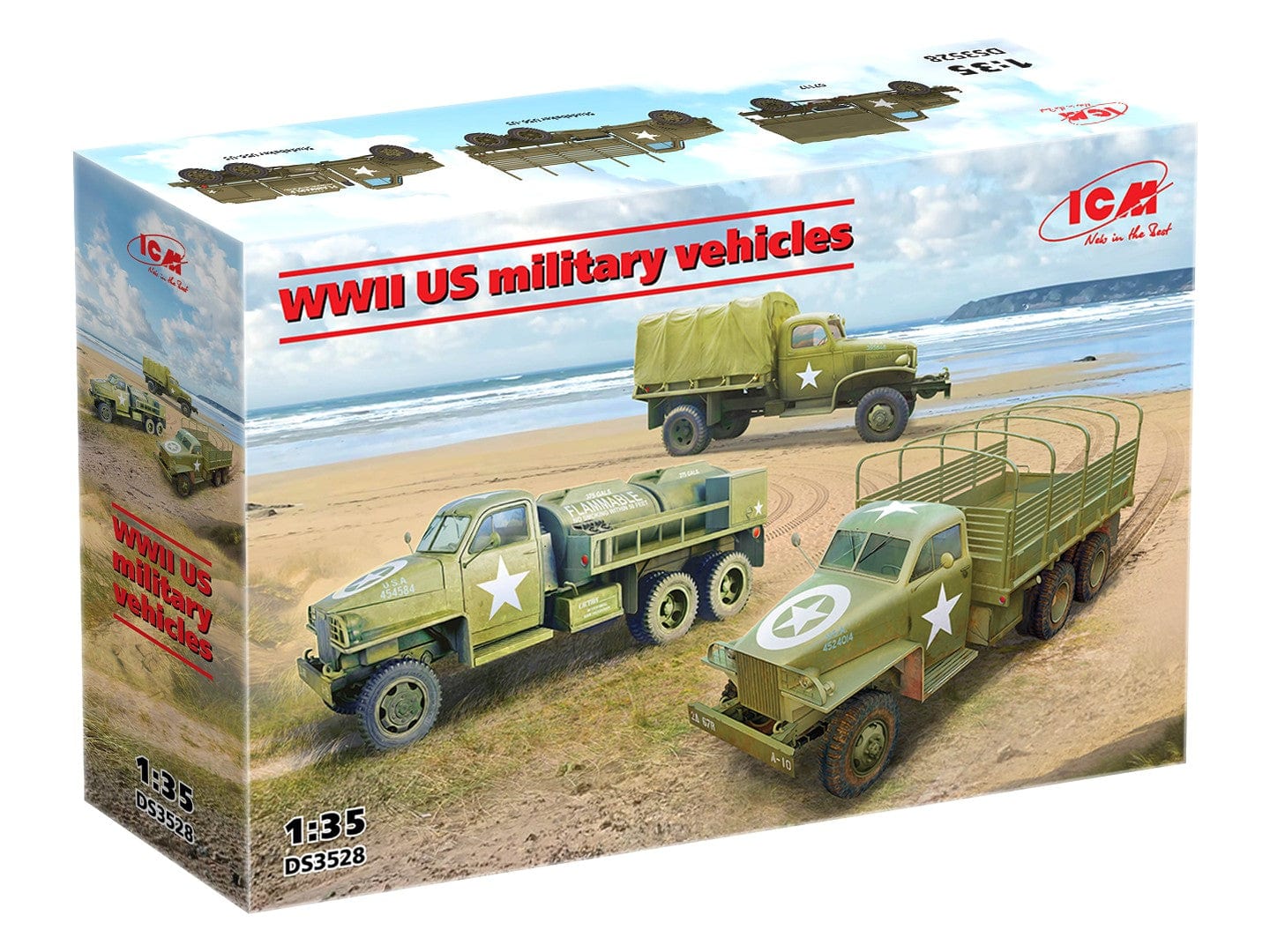 100 - ICM - DS3528 - United States Military Vehicles (WW2) - box front right angle