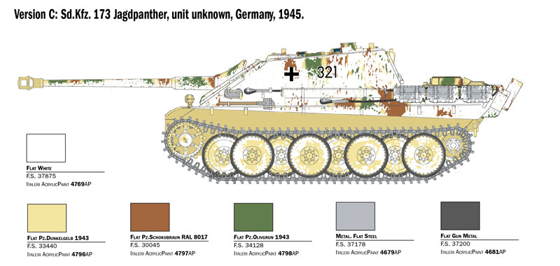 Jagdpanther avec l'équipe d'hiver