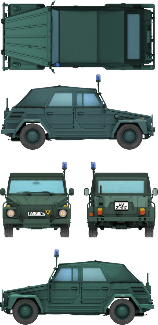 Das Werk - 35045 - Volkswagen Kurierwagen Typ 181 (Bluelight) - paint schemes