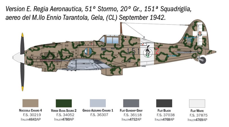 304 - Italeri - 2840 - Macchi C.202 Folgore - paint schemes