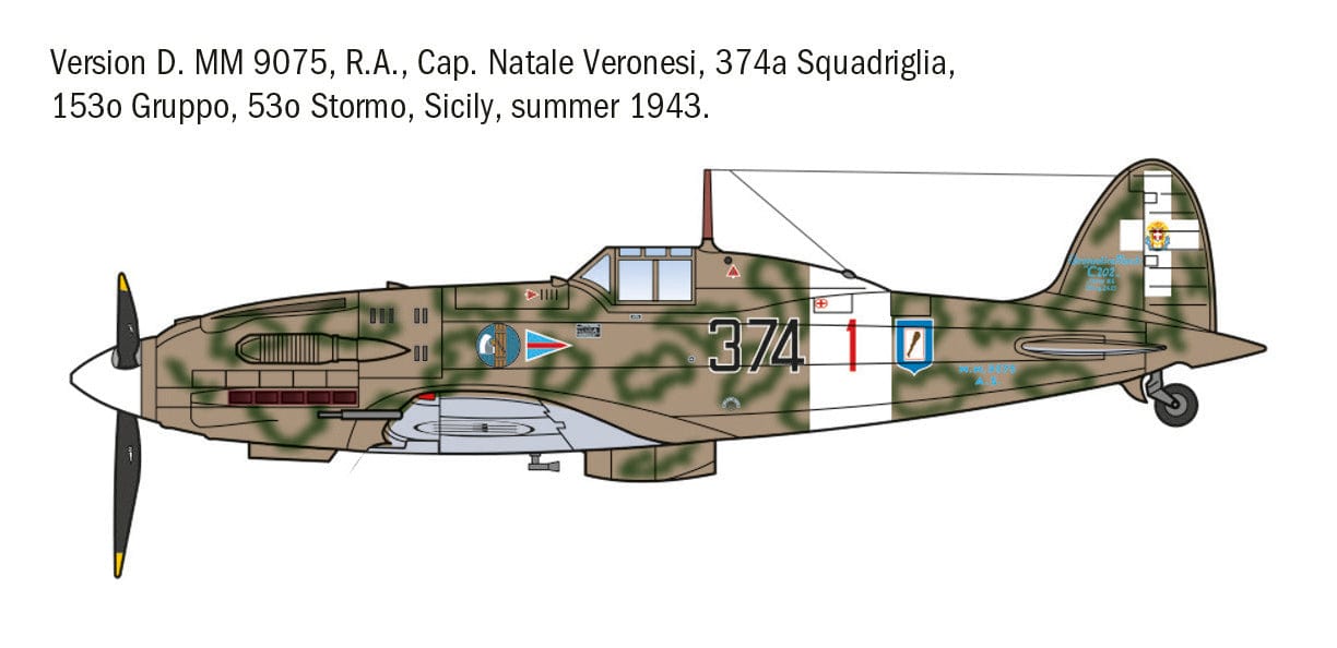 303 - Italeri - 1481 - Macchi C.202 Folgore ‘WWII Aces’ - paint schemes