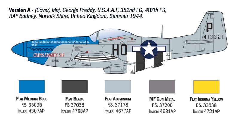 300 - Italeri - 1484 - North American P-51D Mustang ‘WWII Aces’ - paint schemes