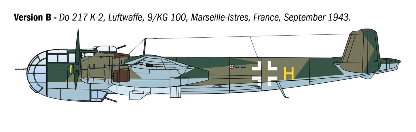 301 - Italeri - 1488 - Dornier Do 217 K-1/K-2 Fritz X - paint schemes