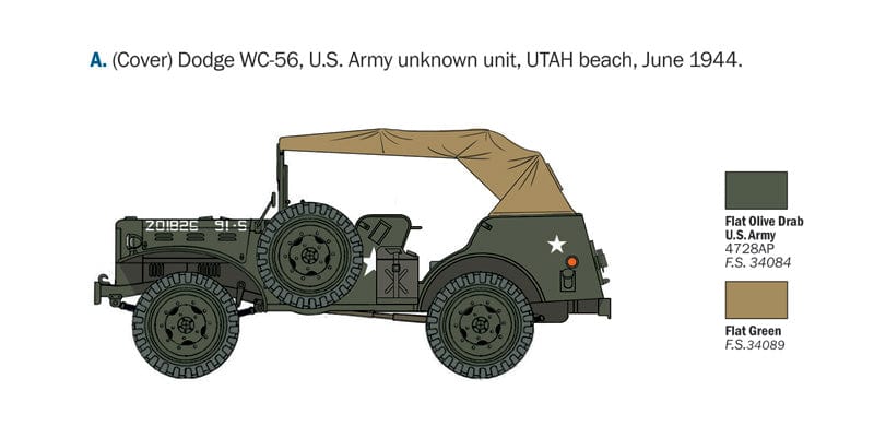 300 - Italeri - 228 - Dodge WC-56/57 Command Car - paint schemes