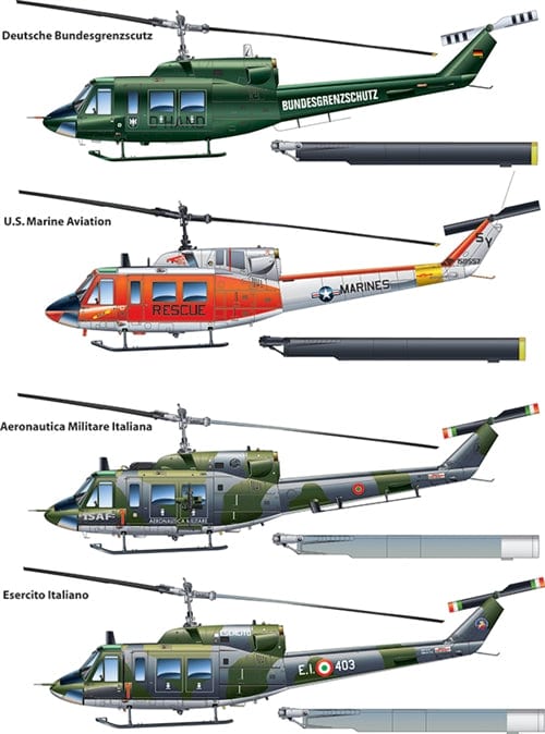 300 - Italeri - 2692 - Agusta-Bell AB 212 / Bell UH-1N Iroquois ‘Twin Huey’ - paint schemes