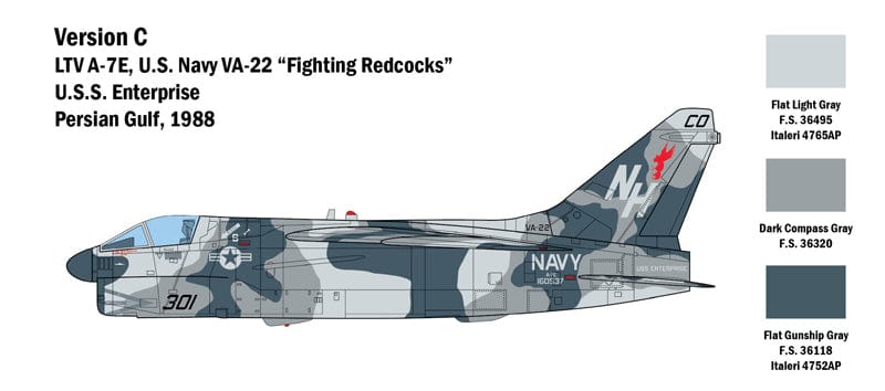 302 - Italeri - 2797 - Vought A-7E Corsair II - paint schemes