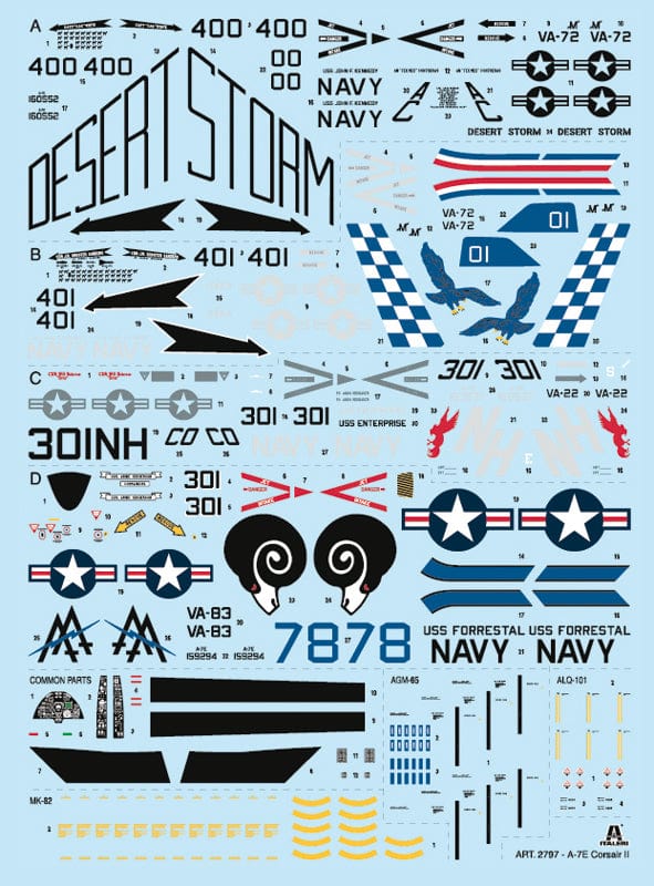 400 - Italeri - 2797 - Vought A-7E Corsair II - decals
