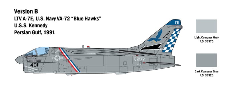 301 - Italeri - 2797 - Vought A-7E Corsair II - paint schemes