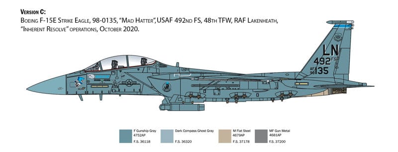302 - Italeri - 2803 - McDonnell Douglas F-15E Strike Eagle - paint schemes