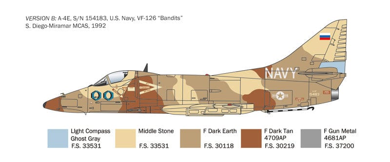 301 - Italeri - 2826 - Douglas A-4E/F/G Skyhawk - paint schemes