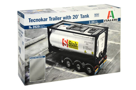 010 - Italeri - 3929 - Tecnokar Trailer with 20ft Tank - primary image