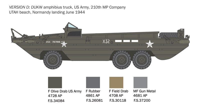 303 - Italeri - 6392 - GMC DUKW-353 - paint schemes