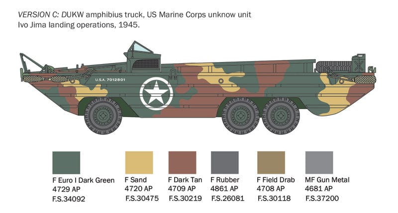 302 - Italeri - 6392 - GMC DUKW-353 - paint schemes