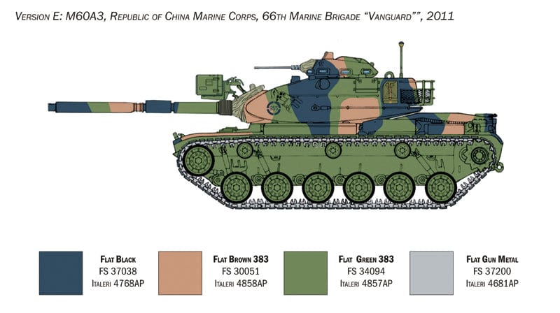 304 - Italeri - 6582 - M60A3 - paint schemes