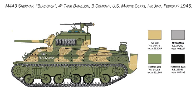 303 - Italeri - 6583 - M4A2/A3 Sherman - paint schemes