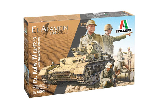010 - Italeri - 6593 - Pz.Kpfw. IV Ausf. F1/F2/G with Afrikakorps Infantry (El Alamein) - primary image
