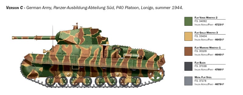 302 - Italeri - 6599 - Carro Armato P40 - paint schemes