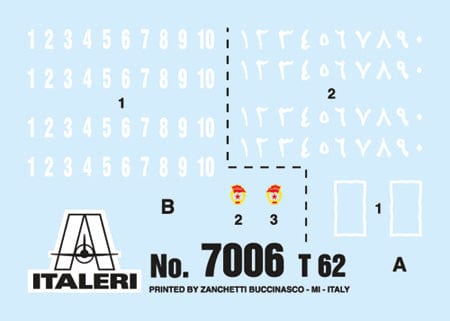 400 - Italeri - 7006 - T-62 - decals