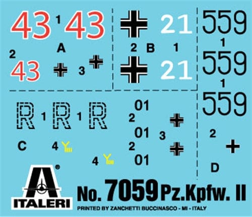 Italeri - 7059 - Pz.Kpfw. II Ausf. F - decals
