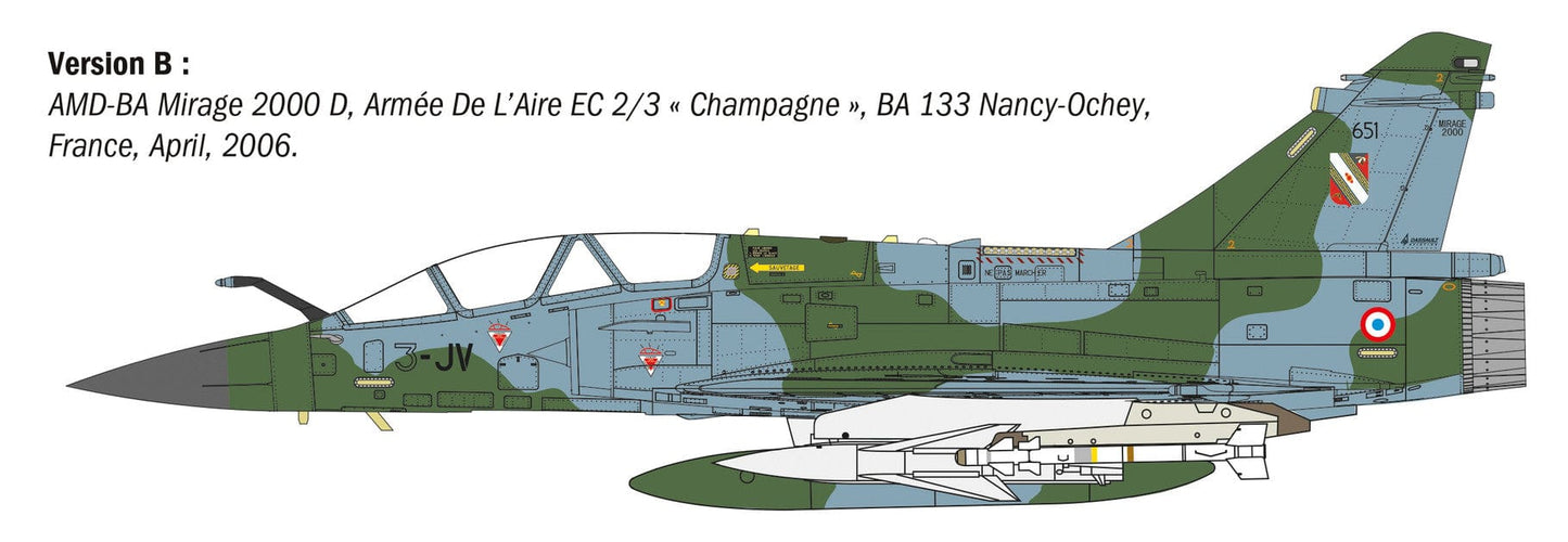 301 - Italeri - 90023 - Dassault Mirage 2000D - paint schemes