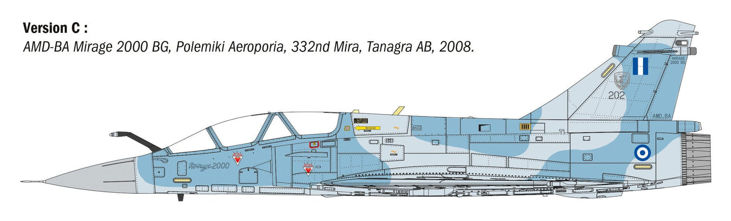 302 - Italeri - 90023 - Dassault Mirage 2000D - paint schemes