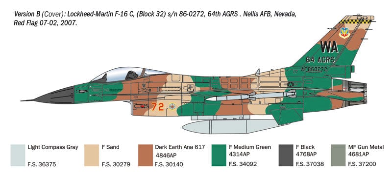 301 - Italeri - W35105 - Lockheed Martin F-16C Fighting Falcon [War Thunder] - paint schemes