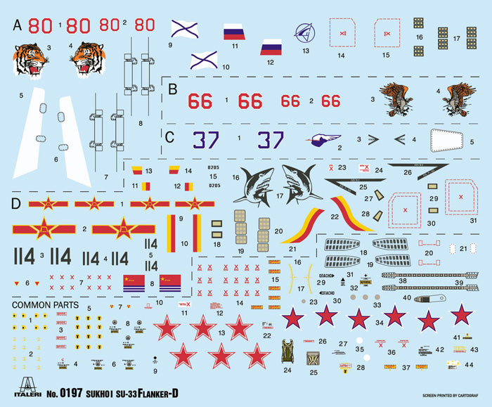 Sukhoi Su-33 Flanker D - decals