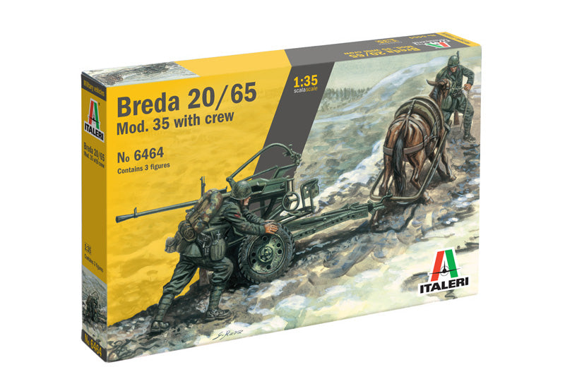 Breda 2/65 mod.35 à traction hippomobile avec équipage