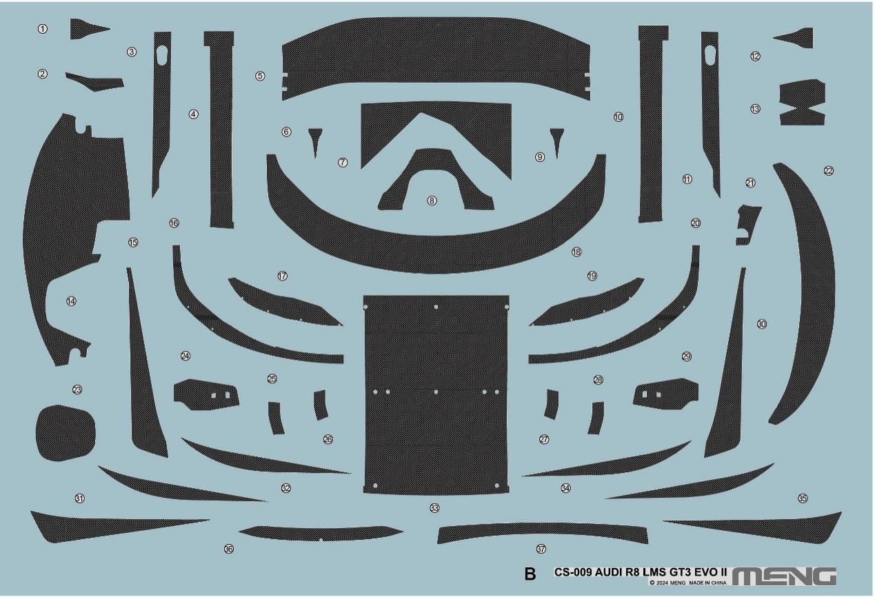 401 - decals - Meng Model - CS-009 - Audi R8 LMS GT3 EVO II