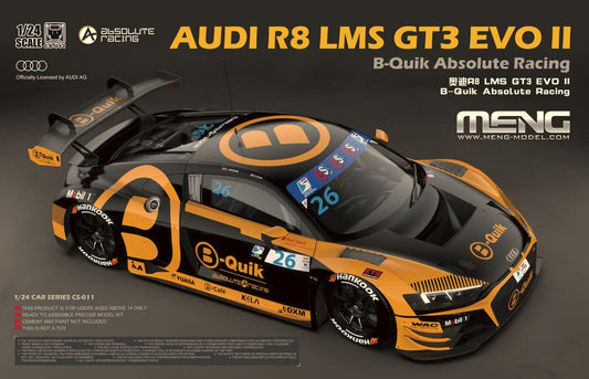 010 - primary image - Meng Model - CS-011 - Audi R8 LMS GT3 EVO II (B-Quik Racing)