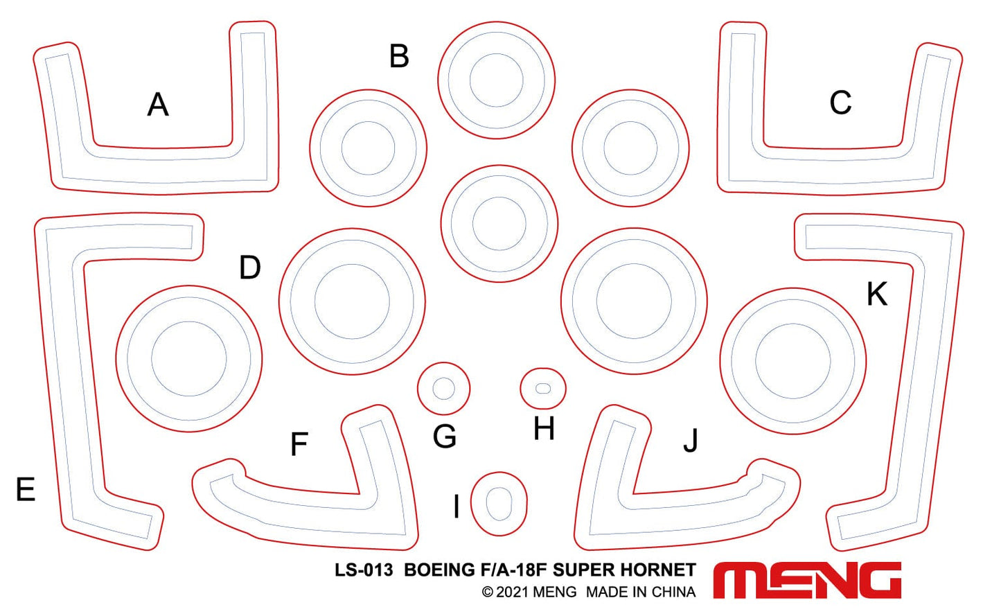 490 - Meng Model - LS-016 - Boeing F/A-18F Super Hornet ‘Bounty Hunters’ - masks