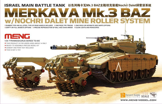 010 - Meng Model - TS-005 - Merkava Mk.III BAZ with Mine Roller System - primary image