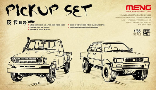 010 - Meng Model - VS-007 - Toyota Hilux and Land Cruiser Pickup Set - primary image