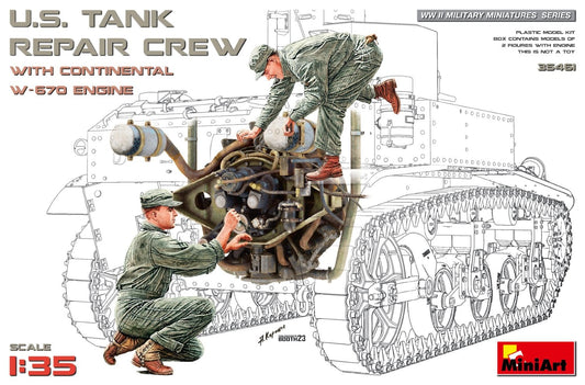 010 - United States Tank Repair Crew with Continental W-670 Engine - primary image