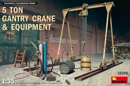 010 - Miniart - 35589 - 5 ton Gantry Crane and Equipment - primary image