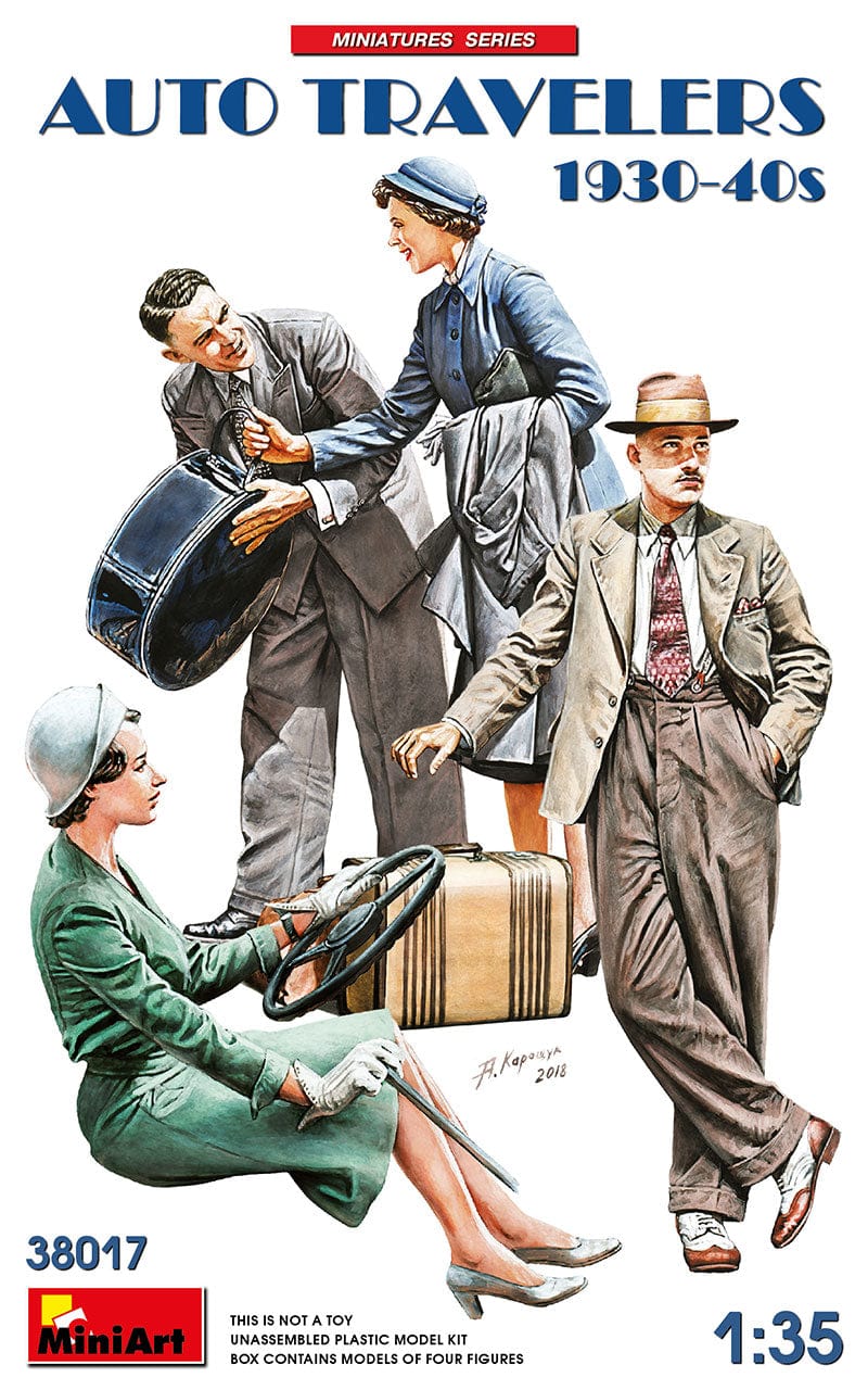 010 - Miniart - 38017 - Car Travellers (1930s-40s) - primary image